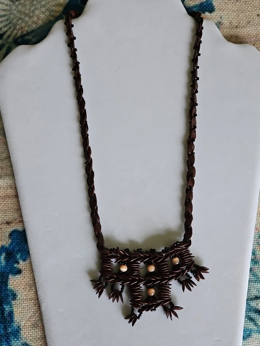 Vintage Hawaiian Koa Seed Necklace